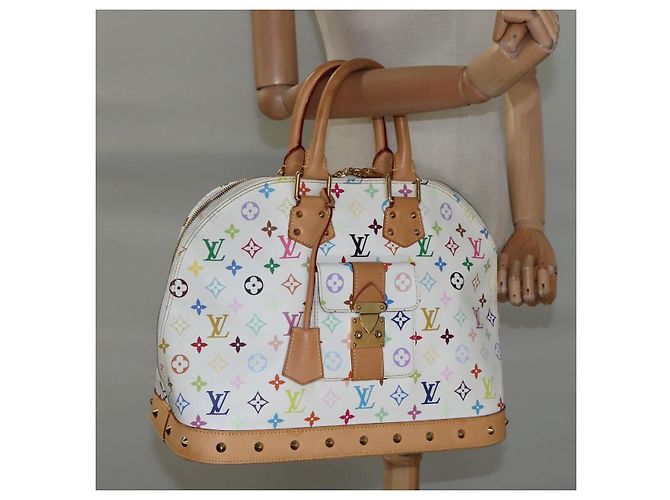 LOUIS VUITTON Handtasche Alma GM Monogram Multicolor Weiß M40441 LV Auth 105944V - Ansicht 25