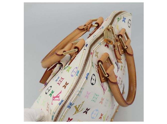 LOUIS VUITTON Handtasche Alma GM Monogram Multicolor Weiß M40441 LV Auth 105944V - Ansicht 6