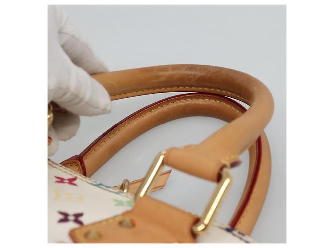 LOUIS VUITTON Handtasche Alma GM Monogram Multicolor Weiß M40441 LV Auth 105944V - Ansicht 8
