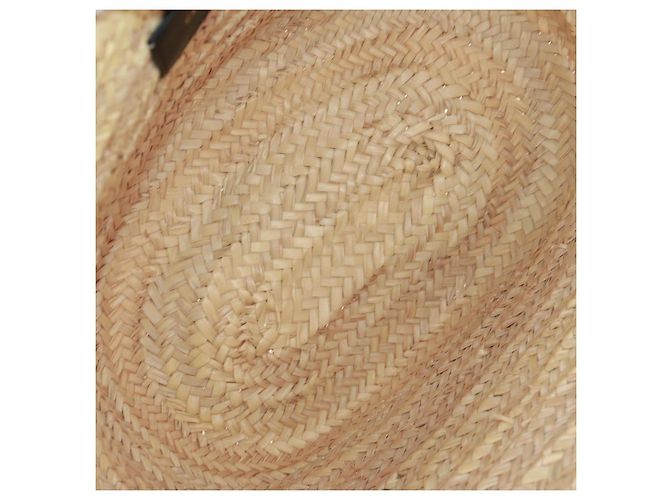 Céline Borsa Cesta CELINE Borsa a Mano Raffia Beige Auth 159620V - vista 10