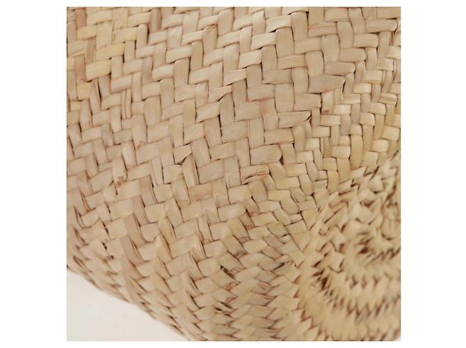 Céline Borsa Cesta CELINE Borsa a Mano Raffia Beige Auth 159620V - vista 16