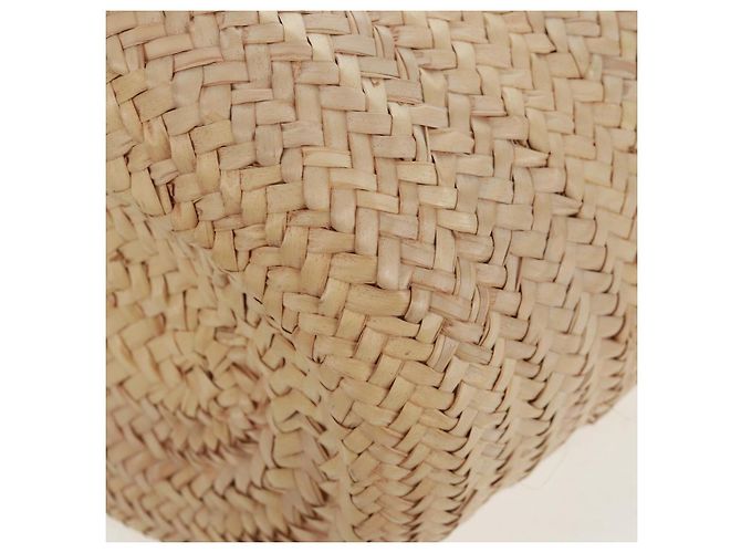 Céline Borsa Cesta CELINE Borsa a Mano Raffia Beige Auth 159620V - vista 17