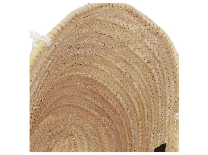 Céline Borsa Cesta CELINE Borsa a Mano Raffia Beige Auth 159620V - vista 26