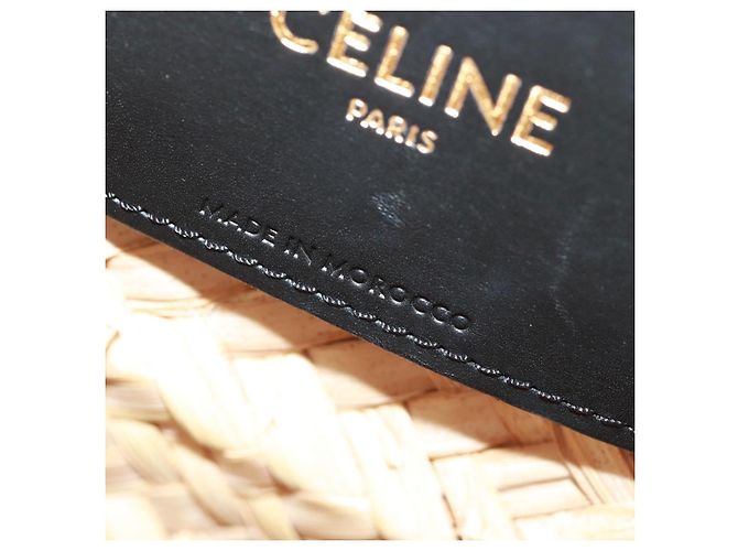 Céline Borsa Cesta CELINE Borsa a Mano Raffia Beige Auth 159620V - vista 27
