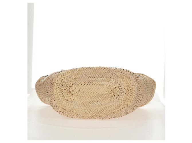 Céline Borsa Cesta CELINE Borsa a Mano Raffia Beige Auth 159620V - vista 5