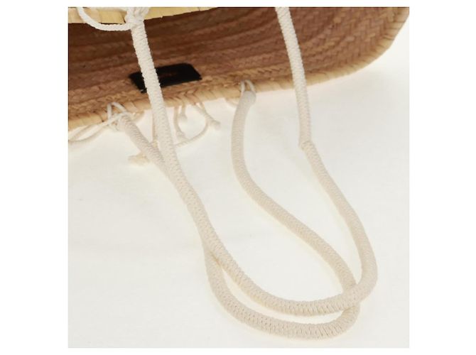Céline Borsa Cesta CELINE Borsa a Mano Raffia Beige Auth 159620V - vista 7