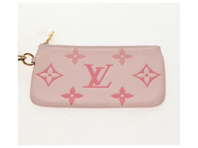 LOUIS VUITTON Pochette Trio Monogram Empreinte Rosa M80407 LV Auth 144344SAM Blu - vista 17