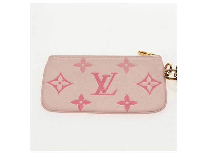 LOUIS VUITTON Pochette Trio Monogram Empreinte Rosa M80407 LV Auth 144344SAM Blu - vista 18