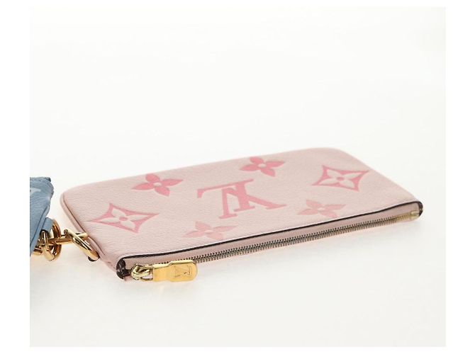 LOUIS VUITTON Pochette Trio Monogram Empreinte Rosa M80407 LV Auth 144344SAM Blu - vista 19