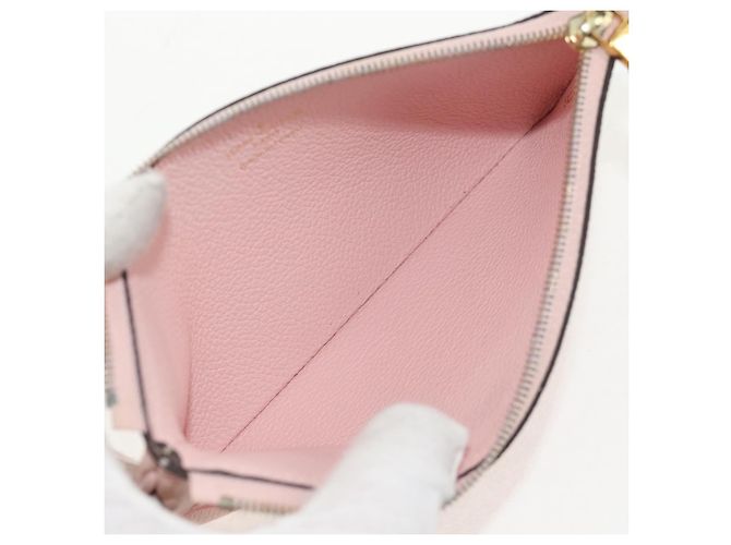 LOUIS VUITTON Pochette Trio Monogram Empreinte Rosa M80407 LV Auth 144344SAM Blu - vista 21