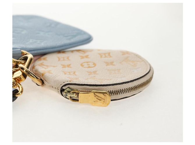 LOUIS VUITTON Pochette Trio Monogram Empreinte Rosa M80407 LV Auth 144344SAM Blu - vista 4