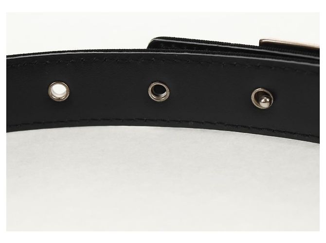CHANEL Gürtel aus Leder 35,8"" schwarz CC Auth 144605SAM - Ansicht 14