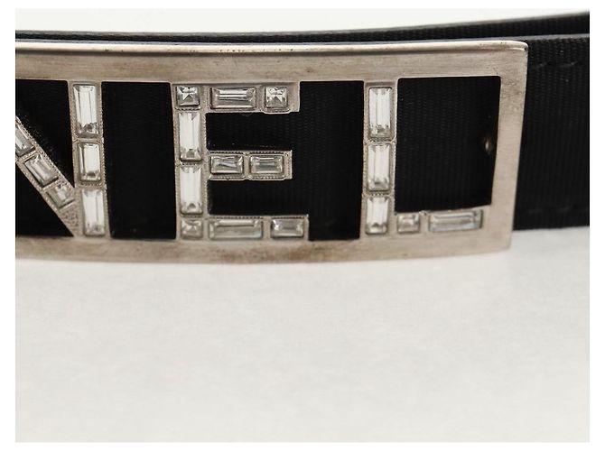 CHANEL Gürtel aus Leder 35,8"" schwarz CC Auth 144605SAM - Ansicht 8