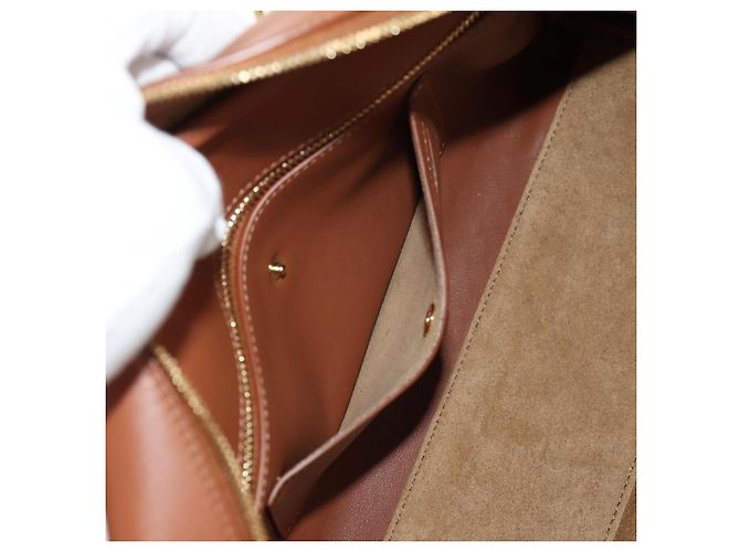 LOEWE Amazona 28 Borsa Anagramma Ripetuto Tela Pelle 2in1 Oro Marrone Auth 145249SAM D'oro - vista 28