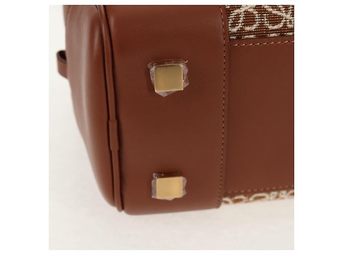 LOEWE Amazona 28 Borsa Anagramma Ripetuto Tela Pelle 2in1 Oro Marrone Auth 145249SAM D'oro - vista 6