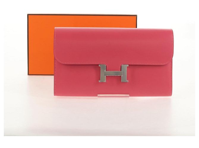 Hermès HERMES Lange Constance Geldbörse Leder Rosa Auth 141188SM Pink - Ansicht 12