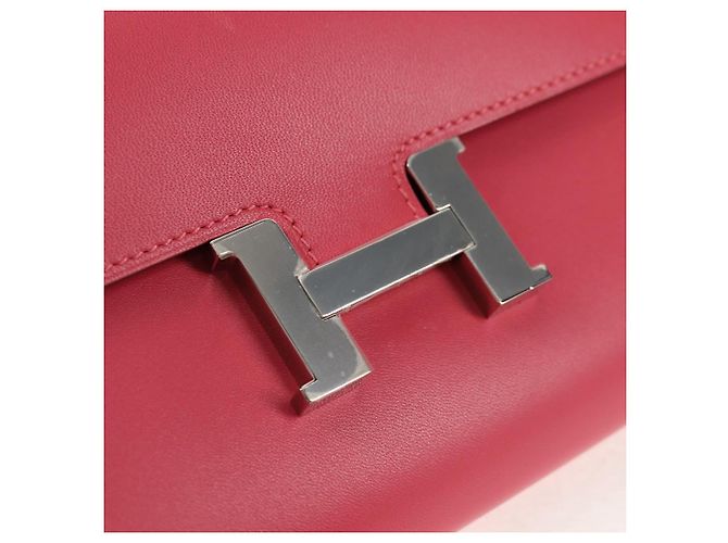 Hermès HERMES Lange Constance Geldbörse Leder Rosa Auth 141188SM Pink - Ansicht 18