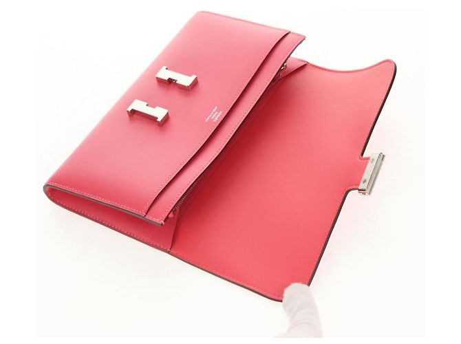 Hermès HERMES Lange Constance Geldbörse Leder Rosa Auth 141188SM Pink - Ansicht 8