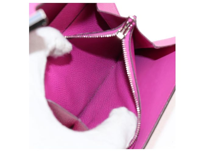 Hermès HERMES Kompakte Constance Geldbörse Leder Lila Rosa Auth 142362SAM - Ansicht 10