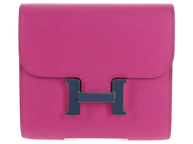 Hermès HERMES Kompakte Constance Geldbörse Leder Lila Rosa Auth 142362SAM - Ansicht 13