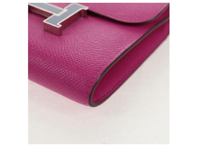 Hermès HERMES Kompakte Constance Geldbörse Leder Lila Rosa Auth 142362SAM - Ansicht 15