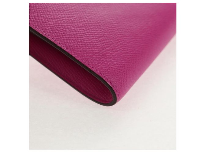 Hermès HERMES Kompakte Constance Geldbörse Leder Lila Rosa Auth 142362SAM - Ansicht 16