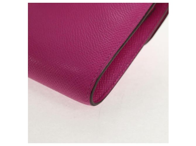 Hermès HERMES Kompakte Constance Geldbörse Leder Lila Rosa Auth 142362SAM - Ansicht 17