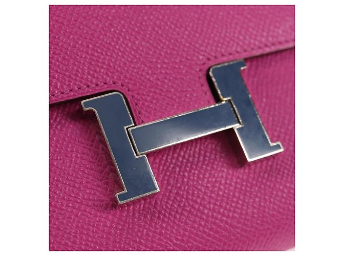 Hermès HERMES Kompakte Constance Geldbörse Leder Lila Rosa Auth 142362SAM - Ansicht 18