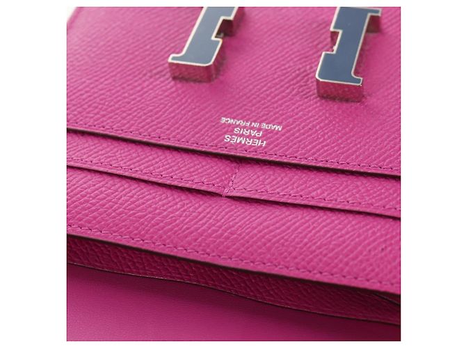 Hermès HERMES Kompakte Constance Geldbörse Leder Lila Rosa Auth 142362SAM - Ansicht 21