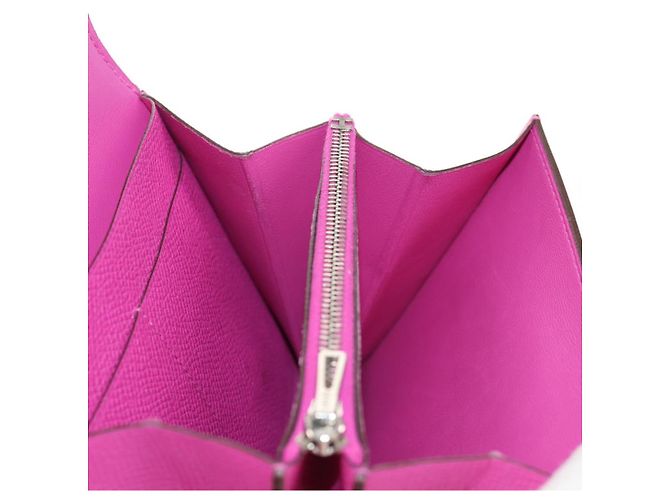 Hermès HERMES Kompakte Constance Geldbörse Leder Lila Rosa Auth 142362SAM - Ansicht 23