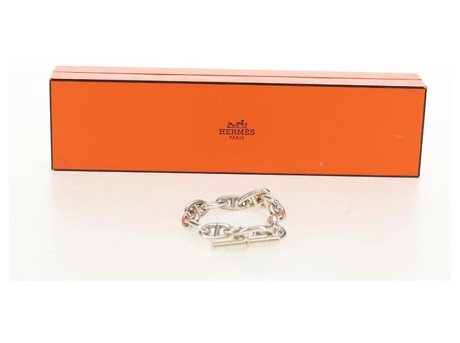 Hermès Bracciale HERMES Chaine D'Ancre GM Ag925 12 Link Argento Auth 140416SM - vista 10