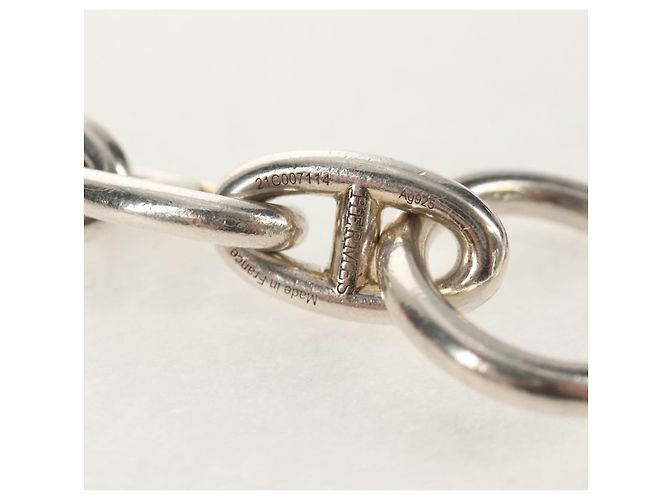 Hermès Bracciale HERMES Chaine D'Ancre GM Ag925 12 Link Argento Auth 140416SM - vista 8