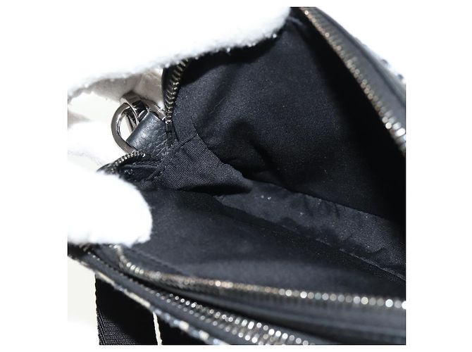 Borsa a spalla in tela obliqua Trotter Christian Dior blu navy argento Auth 148526SAM - vista 22
