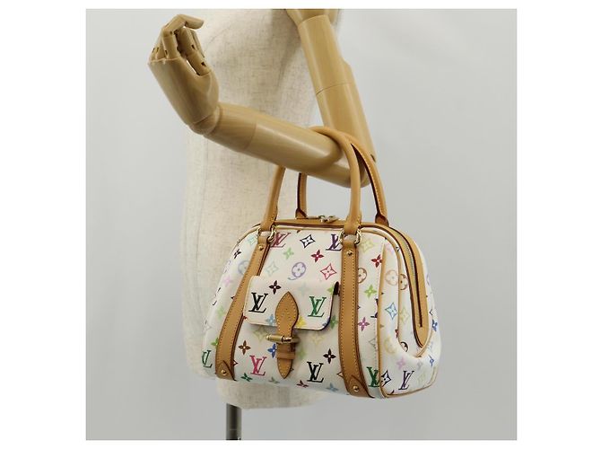LOUIS VUITTON Handtasche Priscilla Monogramm Multicolor Weiß M40096 Auth 148523SAM - Ansicht 26