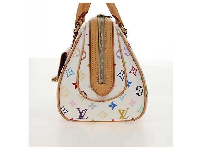 LOUIS VUITTON Handtasche Priscilla Monogramm Multicolor Weiß M40096 Auth 148523SAM - Ansicht 3