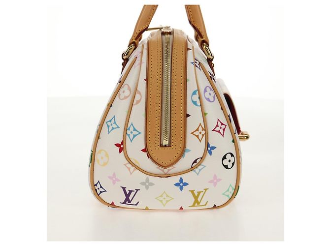 LOUIS VUITTON Handtasche Priscilla Monogramm Multicolor Weiß M40096 Auth 148523SAM - Ansicht 4