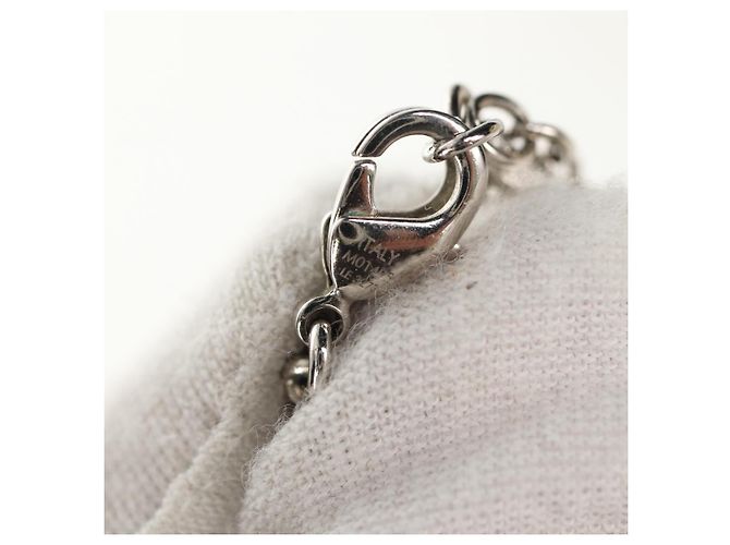 Collana a conchiglia LOUIS VUITTON metallo Argento M01495 LV Auth 136561SAM - vista 11
