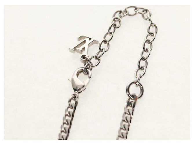 Collana a conchiglia LOUIS VUITTON metallo Argento M01495 LV Auth 136561SAM - vista 17