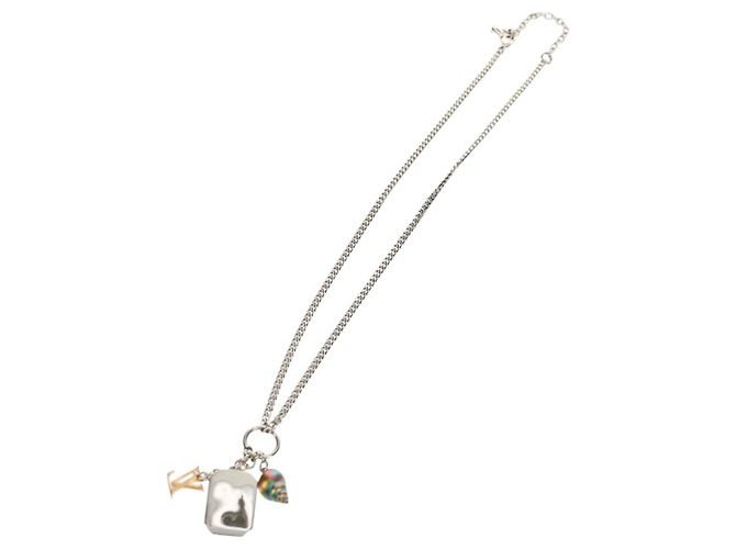 Collana a conchiglia LOUIS VUITTON metallo Argento M01495 LV Auth 136561SAM - vista 9