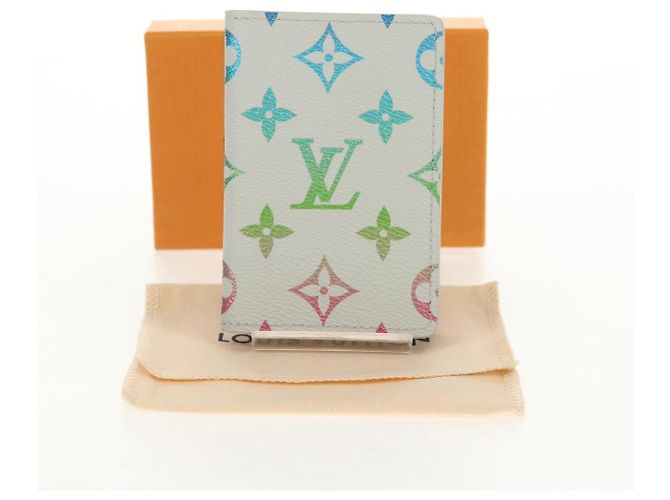 LOUIS VUITTON Multicolor Organizer De Poch Card Case Gray M13910 LV Auth 136560SAM Brown - view 12