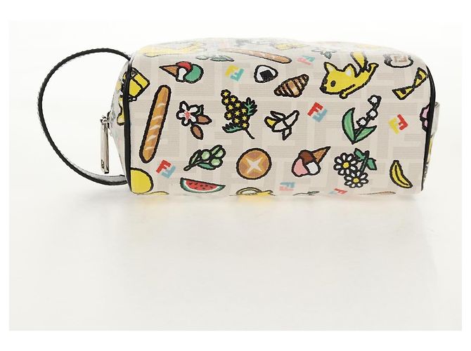 FENDI Zucca Canvas Tasche Weiß Silber Authentisch 140366SAM - Ansicht 6