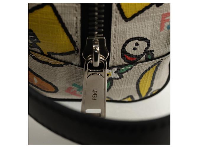 FENDI Zucca Canvas Tasche Weiß Silber Authentisch 140366SAM - Ansicht 9