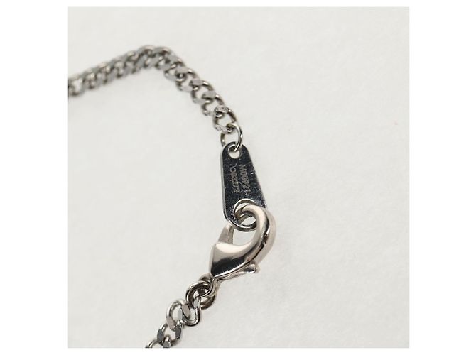 Collana LOUIS VUITTON LV Collana Coniglio in metallo Argento LV Auth 128541SM - vista 11
