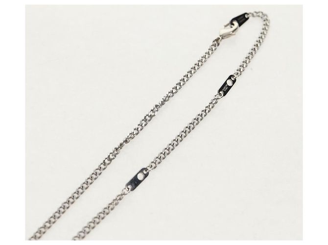 Collana LOUIS VUITTON LV Collana Coniglio in metallo Argento LV Auth 128541SM - vista 9