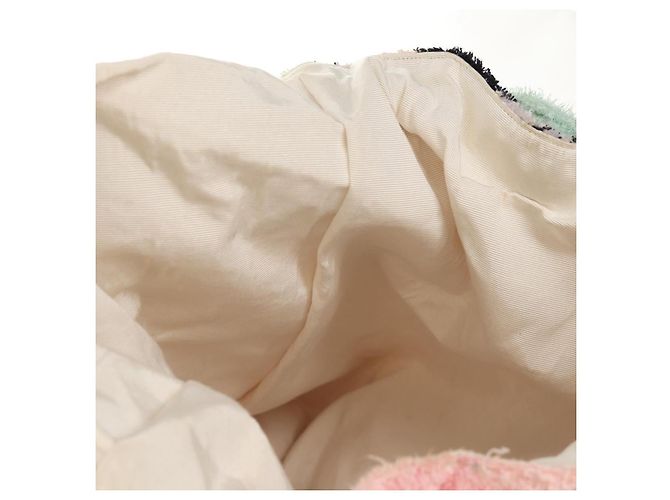 Zaino CHANEL Matelassé COCO Mark in velluto rosa con CC dorato Auth 138517SM D'oro - vista 35