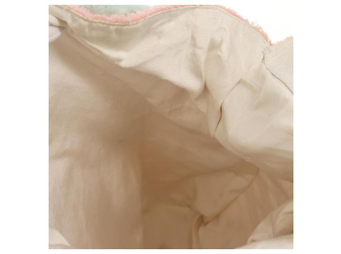 Zaino CHANEL Matelassé COCO Mark in velluto rosa con CC dorato Auth 138517SM D'oro - vista 36