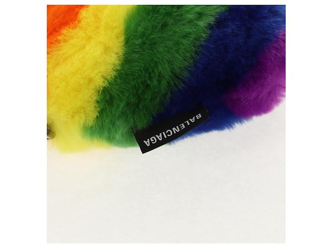 Borsa a Spalla BALENCIAGA in Pelliccia Arcobaleno 677903 Auth 149218SM - vista 14