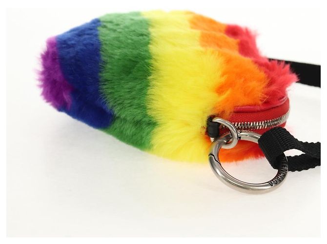Borsa a Spalla BALENCIAGA in Pelliccia Arcobaleno 677903 Auth 149218SM - vista 4
