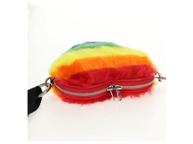 Borsa a Spalla BALENCIAGA in Pelliccia Arcobaleno 677903 Auth 149218SM - vista 6