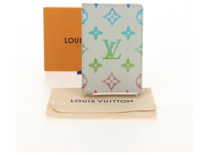 LOUIS VUITTON Multicolor Organizer De Poch Card Case Gray M13910 LV Auth 147575SAM Brown - view 12